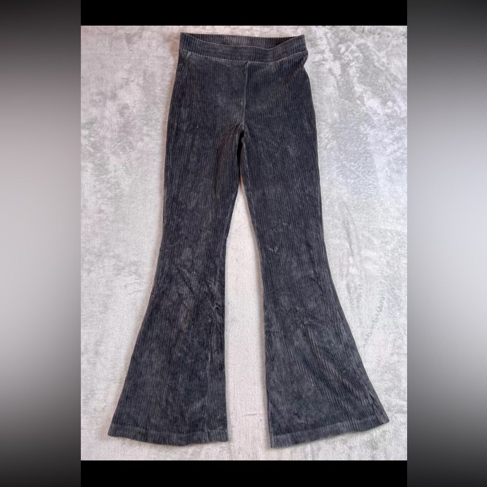 Aerie Womens Grey Groove On Velour Flare Pants Regular Size Medium